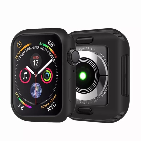 NEW Apple Watch Protective Sport Bumper Case Black - Picture 2 of 7